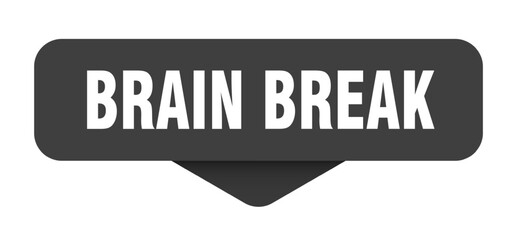 brain break sticker. brain break sign on transparent background