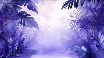 Abstract Floral Background In Violet Tones, Pastel Purple Watercolor Texture, Artistic Nature Design