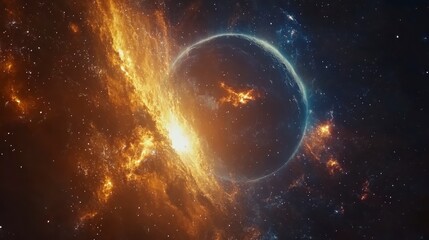 Obraz premium Cosmic Explosion in Space