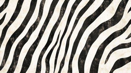 Fototapeta premium Monochrome zebra stripes pattern on textured background