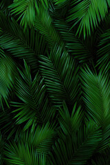 Explore the Lush Greenery of Tropical Foliage: A Close-Up on Nature's Vibrant Palm Leaves