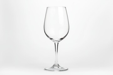 Elegant Classic Red Wine Glass Isolated on White Background for Sophisticated Beverage Presentation