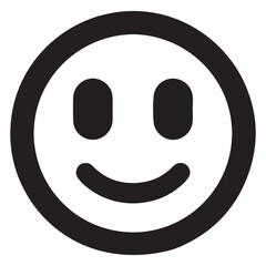 Fototapeta premium Cheerful smiling face vector icon emoji illustration for positive vibes