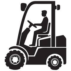 Forklift Driver Vector Illustration for Logistics and Warehouse Operations