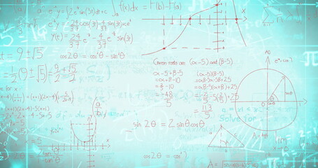 Image of mathematical equations on white background