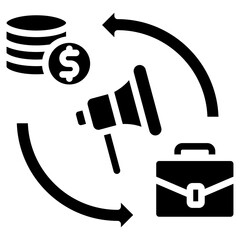 Business Process glyph icon