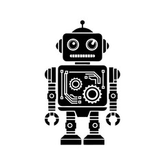 Fototapeta premium Retro Robot Vector Illustration for Design and Creativity Projects