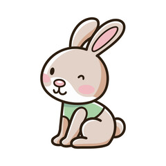 Cute Cartoon Bunny Illustration for Kids Books and Merchandise Design