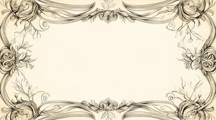 Obraz premium baroque invitation template