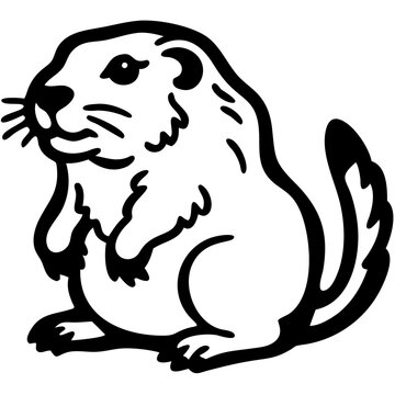 recommend clip art: Cute Groundhog Silhouette Illustration for Nature Designs and Craft Projects