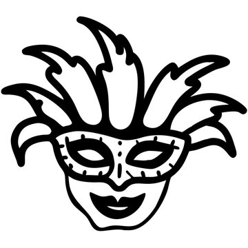 recommend clip art: Carnival Jester Mask Vector Art for Festival and Party Design Inspiration
