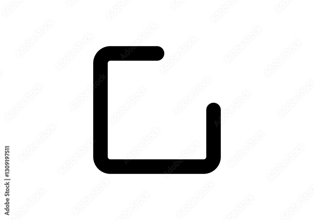 Poster minimal checkbox icon represents form selection, marking tasks, or item choices.