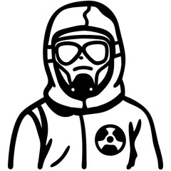 Fototapeta premium Protective Hazmat Suit Illustration for Safety and Industrial Use Vector Art