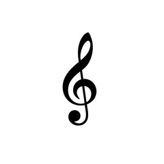 Treble Clef Symbol Vector Illustration for Music Design and Artistic Projects
