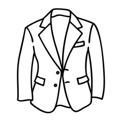 Formal Business Suit Jacket Vector Illustration for Design and Fashion Concepts