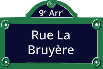 9e Arrt, Elegant Parisian Street Sign
