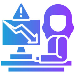 Reduced Error glyph gradient icon