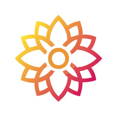 Obraz premium Vibrant Gradient Floral Mandala Vector for Design and Decor Projects