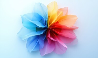 Fototapeta premium Data-Driven Beauty Blooms: Abstract Flower Pie Chart Infused with Business Metrics