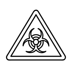 Biohazard Warning Symbol Triangle Vector for Safety Signs and Educational Materials