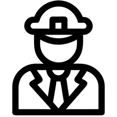 Obraz premium Construction Worker Vector Illustration for Safety and Industrial Design Projects