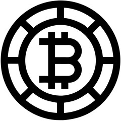 Obraz premium Bitcoin Cryptocurrency Symbol Vector Illustration for Digital Fintech and Blockchain Design