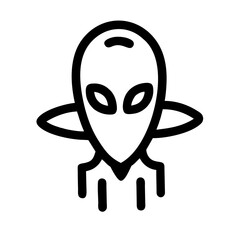 Alien Spaceship Logo Vector for Sci-Fi Art and Design