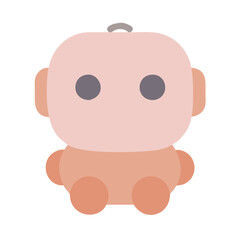 Obraz premium Cute Robot Character Vector Illustration for Children's Decor and Art Projects