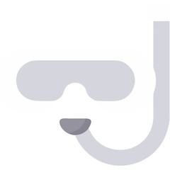 Vector Illustration of Snorkel and Diving Mask for Water Sports Design