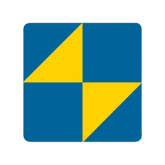 Fototapeta premium Geometric Abstract Blue and Yellow Triangle Pattern Vector Design