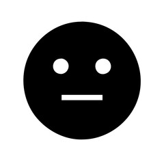 Fototapeta premium Minimalist Neutral Face Emoji Vector for Emoji Art Design and Educational Use
