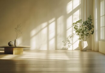 Fototapeta premium Serene Indoor Plant Space