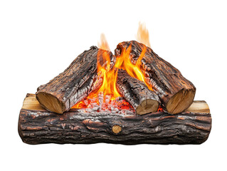 Isolated Campfire Logs