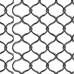 Fototapeta premium Black and white abstract pattern featuring wavy lines in a harmonious design
