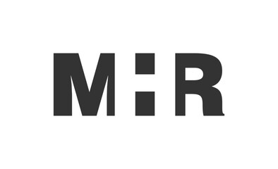 MHR logo design. Initial letter M H R bold font style for tech startups, consulting, corporate branding. Creative company name, headlines typography identity, trendy logotype.