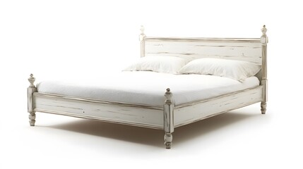 Elegance of Comfort: A luxurious bed, adorned with crisp white linens, creates a sanctuary of relaxation, the perfect embodiment of comfort and serene rest.