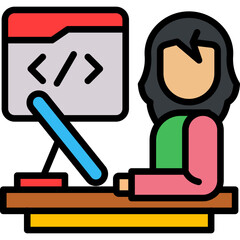 Software lineal color icon