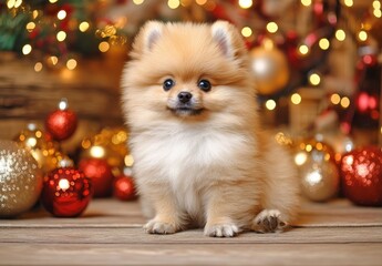 Obraz premium Adorable Pomeranian Pup