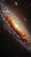 Majestic Spiral Galaxy NGC 3521: A Celestial Tapestry of Stars and Dust