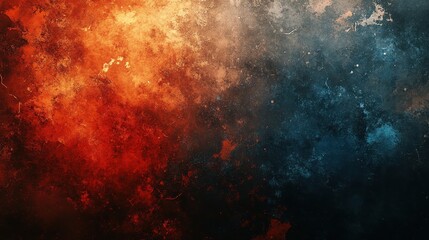 Fototapeta premium Abstract texture of fiery red and cool blue contrasting colors in a dramatic pattern