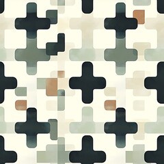 Geometric pattern featuring squares in a repetitive arrangement on a flat surface