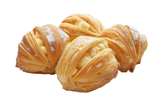 Maltese pastizzi ricotta pastries isolated on transparent white background