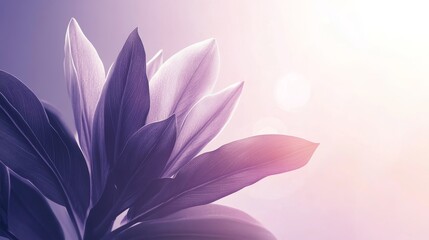 Fototapeta premium Delicate Lilac Petals on a Pastel Watercolor Background, Minimalist Floral Photography