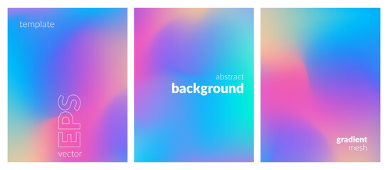 Abstract liquid background layout. Bright color blend. Blurred fluid effect. Gradient mesh. Mockup modern design template for posters, ad banners, brochures, flyers, covers, websites. EPS vector image