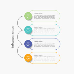 Obraz premium Business infographic template colorful background design