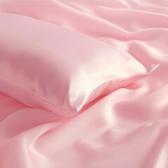 Luxurious Pink Silk Pillowcase and Sheet Set