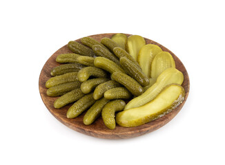 Pickled sliced cucumbers, fermented food, marinated canned vegetables, gherkins, pickles