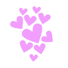 purple, love icon vector simple design illustration/ valentine element 