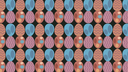 EASTER EGG PATTERN FLAT COLOR ABSTRACT BACKGROUND SEAMLESS DOODLE BLOB SHAPES PATTERN TEXTURE COLORFUL TEMPLATE DESIGN VECTOR