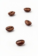 Close-up shot of a roasted brown coffee bean rich in caffeine and perfect for espresso
